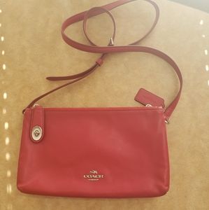 Coach calf leather crossbody
